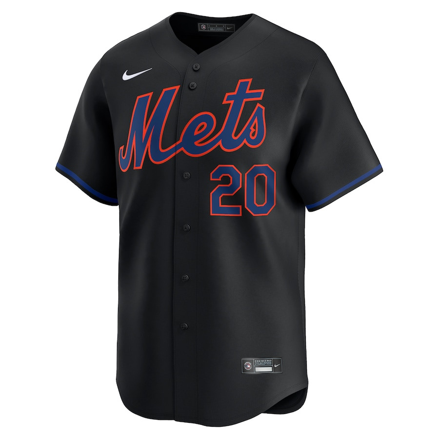 Alternative view of Pete Alonso 20 New York Mets Alternate Limited Men Jersey - Black 