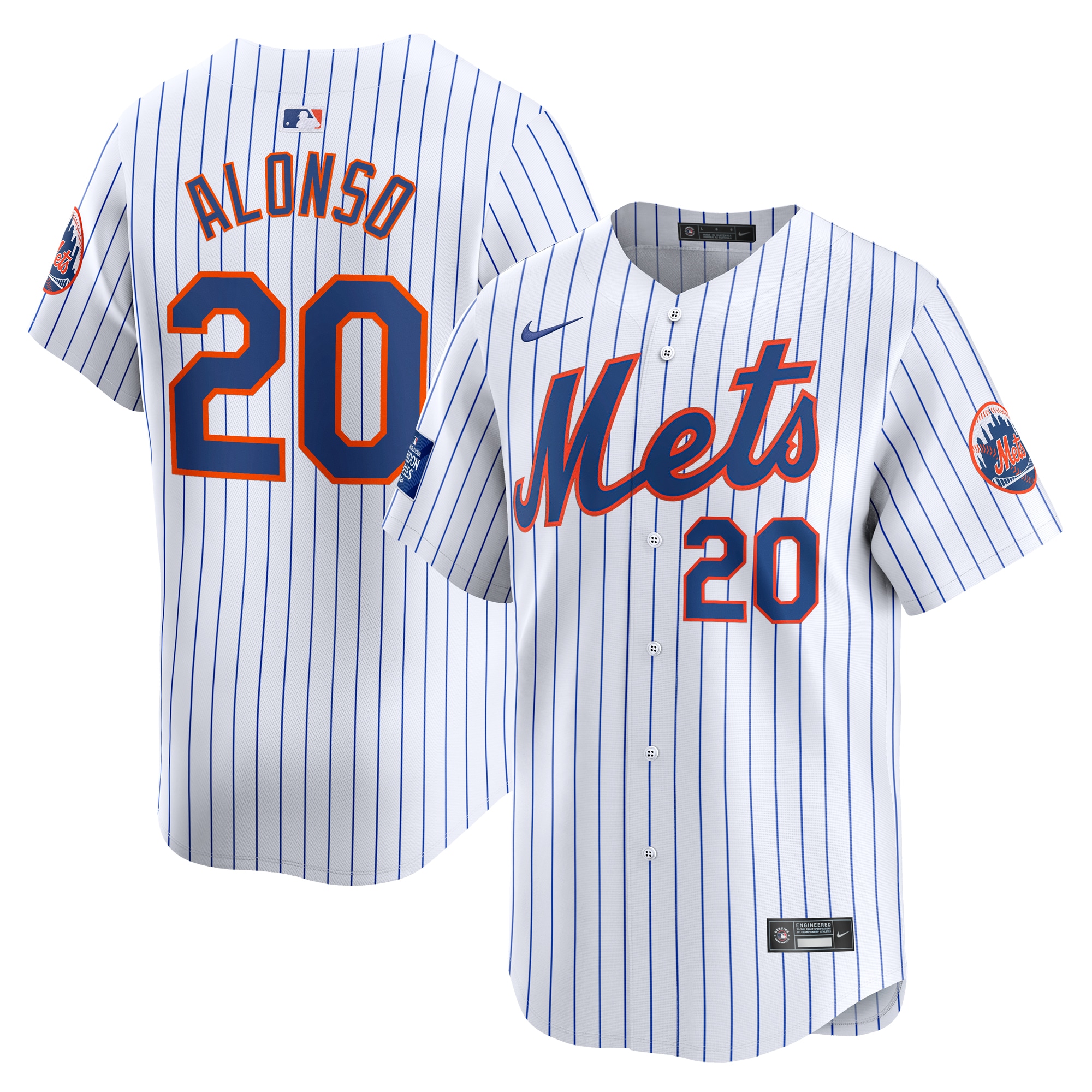 Pete Alonso New York Mets 2024 Mlb World Tour London Series Home Limited Player Jersey - White