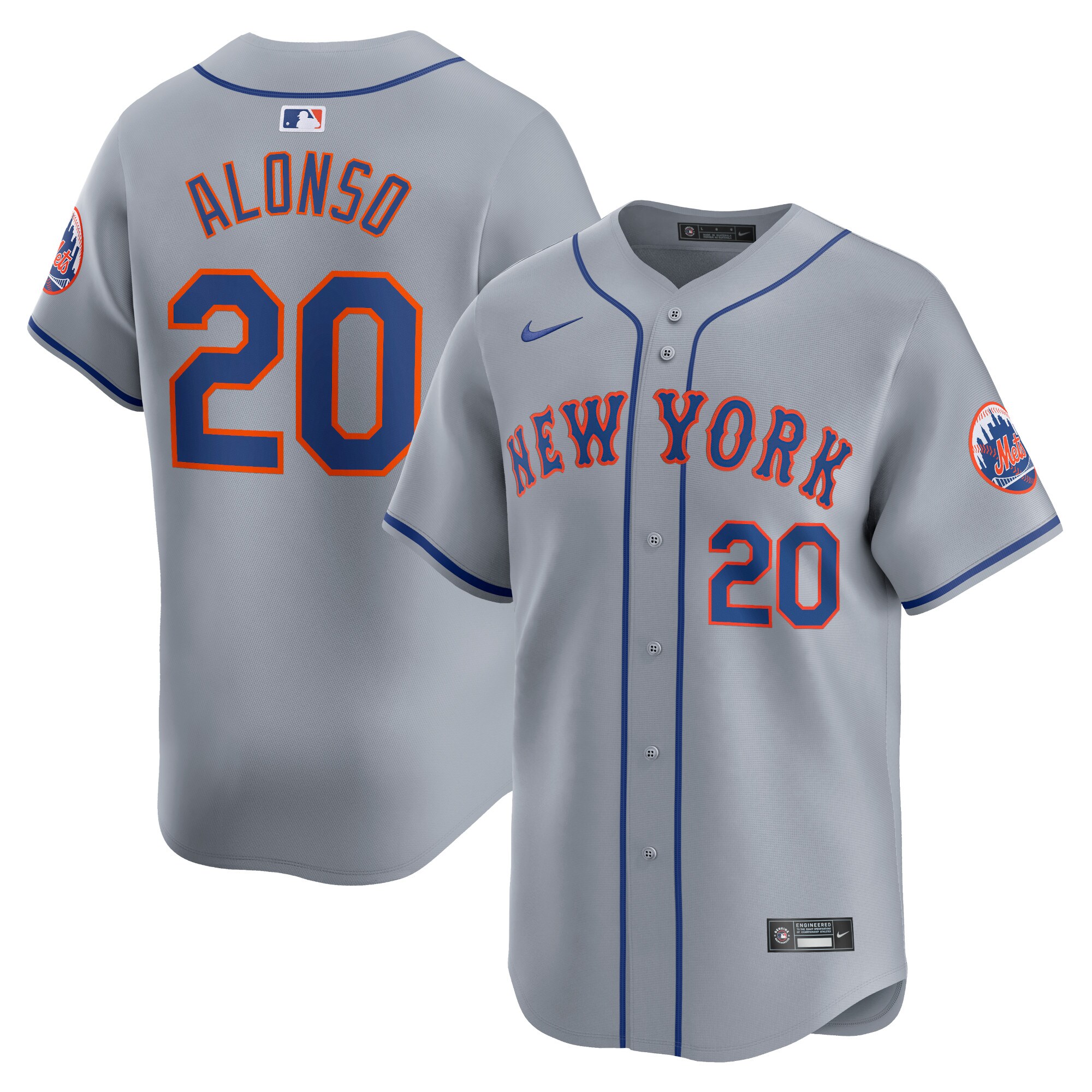 Pete Alonso New York Mets Away Limited Player Jersey - Gray