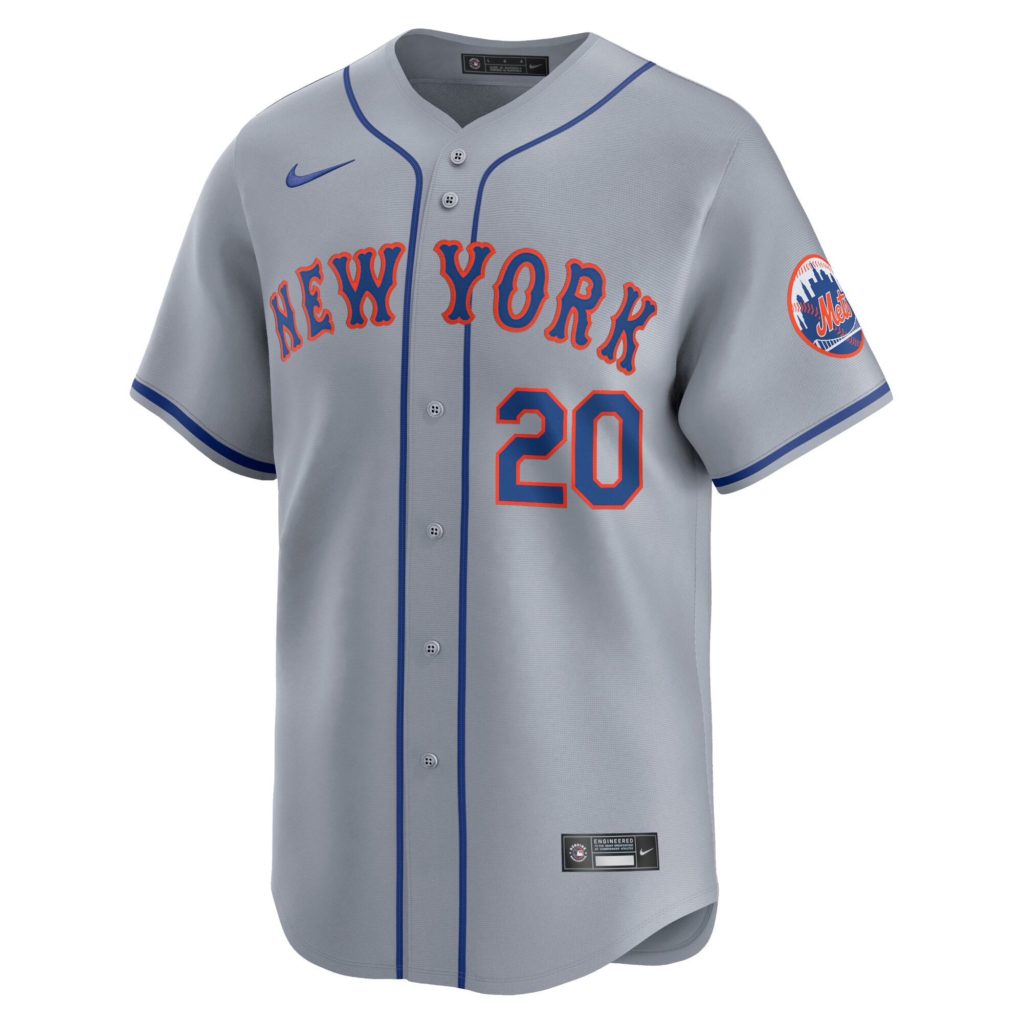 Alternative view of Pete Alonso New York Mets Away Limited Player Jersey - Gray