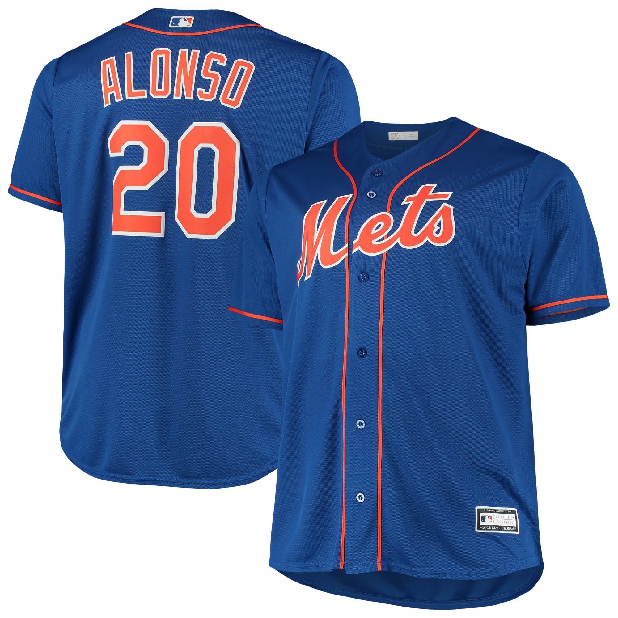 Alternative view of Pete Alonso New York Mets Big & Tall Replica Player Jersey – Royal