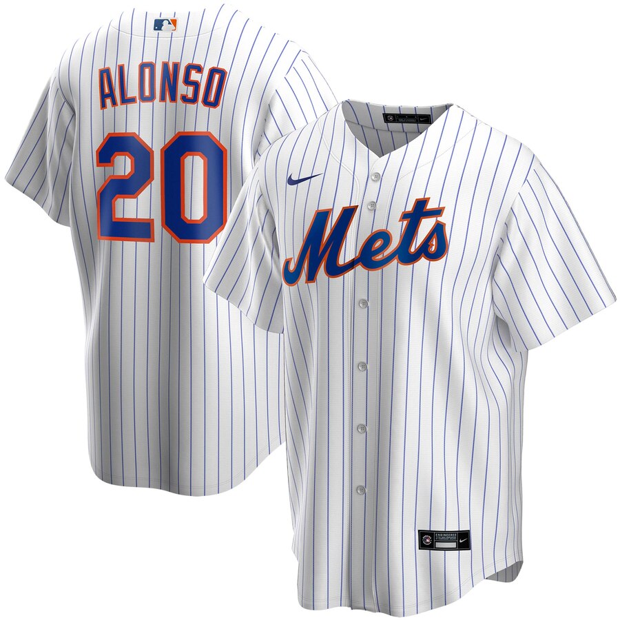 Pete Alonso New York Mets Home 2020 Replica Player Jersey ÃƒÂ¢Ã¢â€šÂ¬Ã¢â‚¬Å“ White