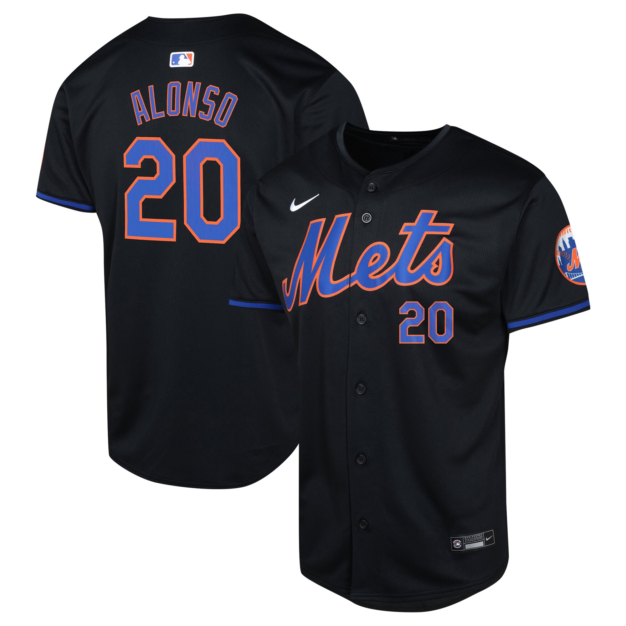 Pete Alonso New York Mets Youth Alternate Limited Player Jersey - Black