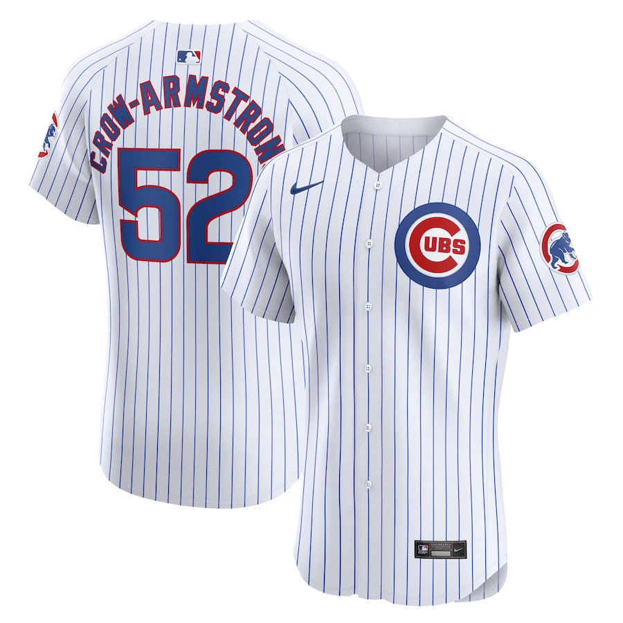 Pete Crow-Armstrong 52 Chicago Cubs Home Elite Player Men Jersey - White