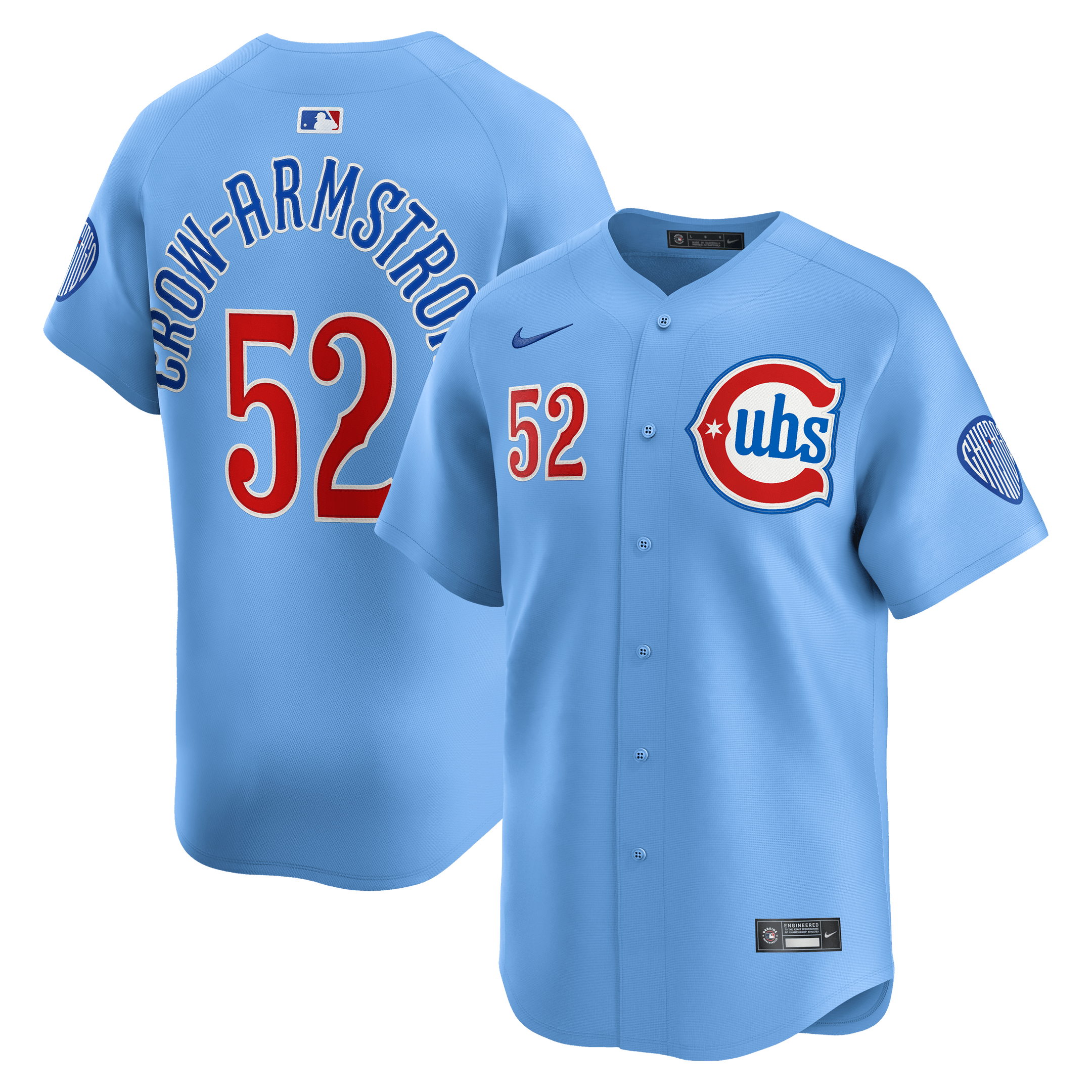 Pete Crow-Armstrong 52 Chicago Cubs Limited Alternate 2 Men Jersey - Baby Blue