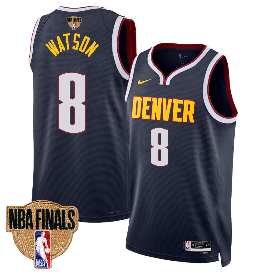 Peyton Watson 8 Denver Nuggets Final Champions 2023 Swingman YOUTH Jersey - Black - JS532 