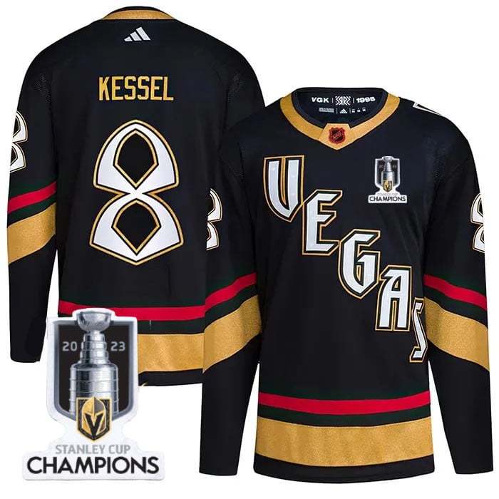 Phil Kessel 8 Vegas Golden Knights 2023 Stanley Cup Champions Patch Special Edition 2.0 Breakaway Jersey - Black - JS977 