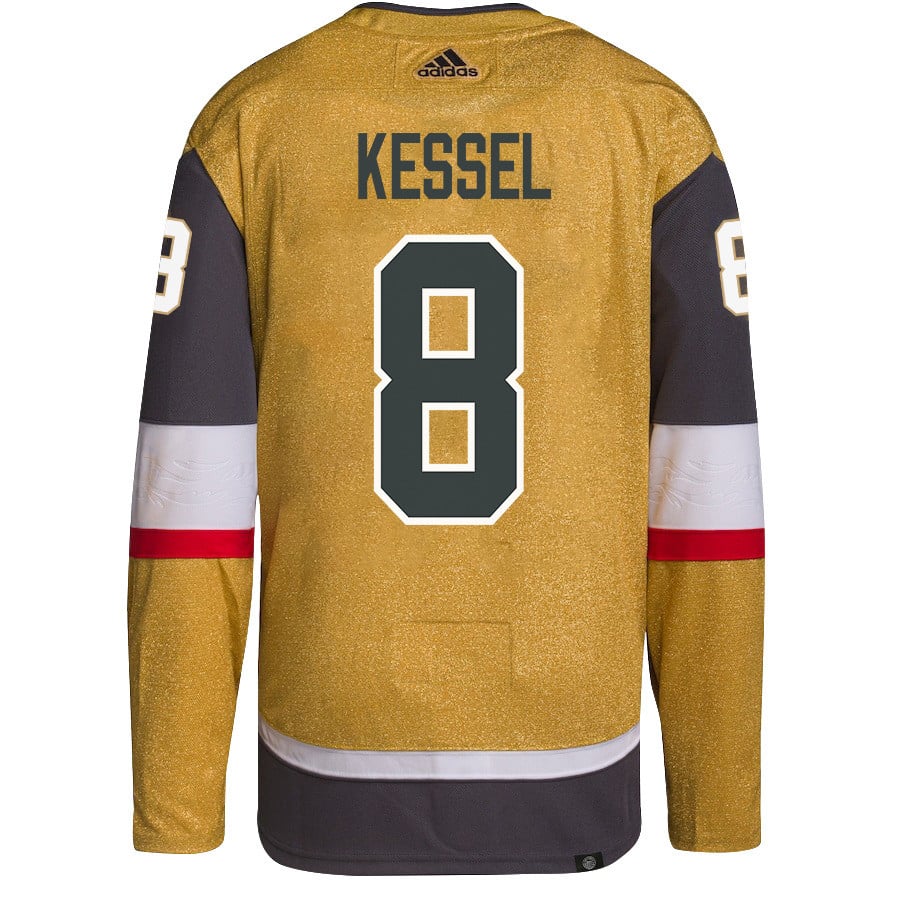Alternative view of Phil Kessel 8 Vegas Golden Knights Stanley Cup 2023 Champions Patch Home Breakaway Men Jersey - Gold - JS905 
