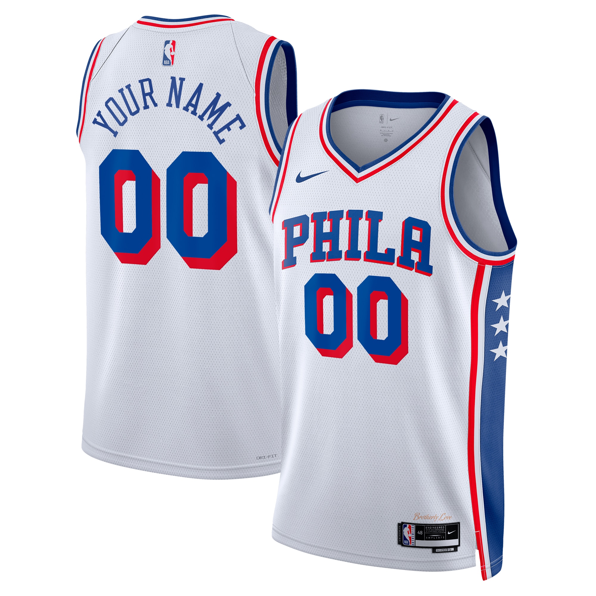 Philadelphia 76ers Association Swingman Jersey - Custom - Unisex - JS995 