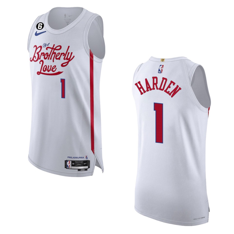 Philadelphia 76ers City Edition James Harden 2022-23 White Jersey