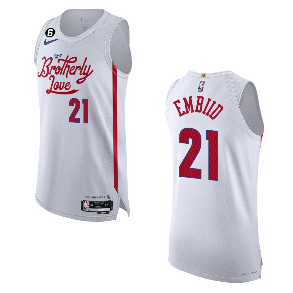 Philadelphia 76ers City Edition Joel Embiid 2022-23 White Jersey