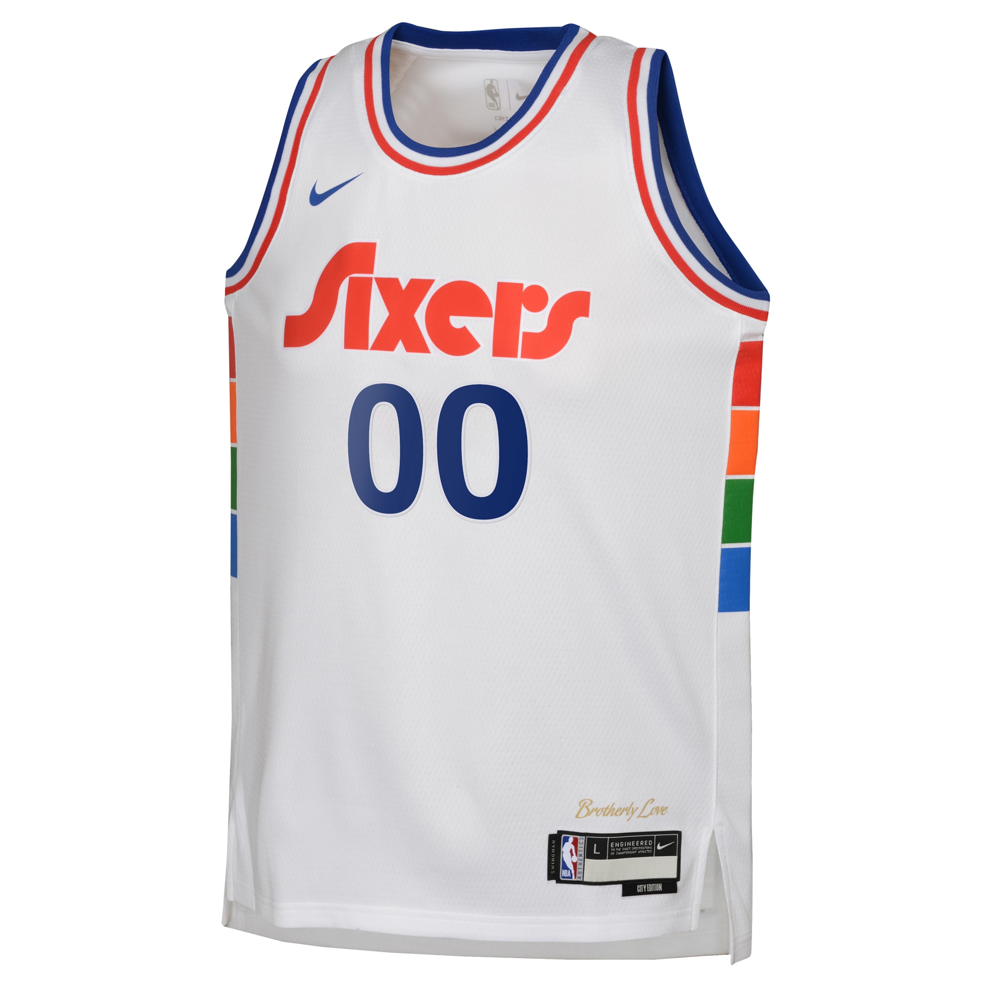 Alternative view of Philadelphia 76ers City Edition Swingman Jersey 2024 - Custom - Youth - JS652 