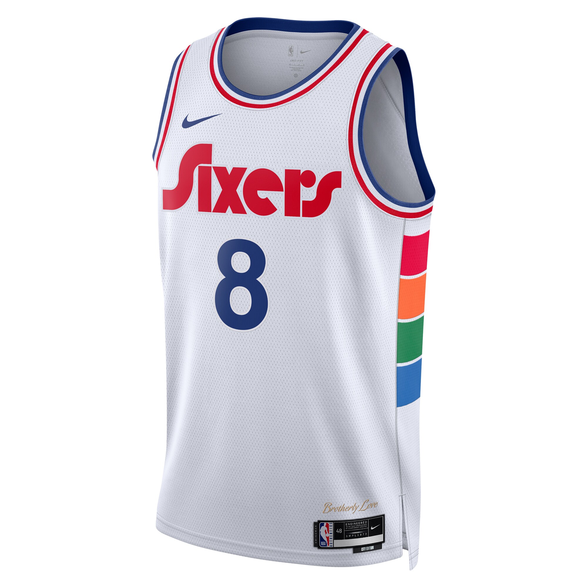 Alternative view of Philadelphia 76ers City Edition Swingman Jersey 2024 - White - Paul George - Unisex - JS742 