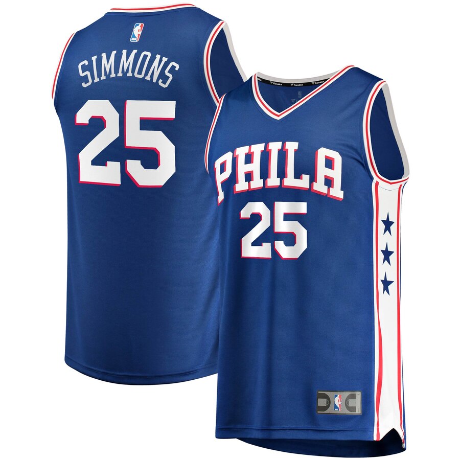 Philadelphia 76ers Fanatics Branded 2019/20 Fast Break Replica Jersey – Icon Edition – Royal