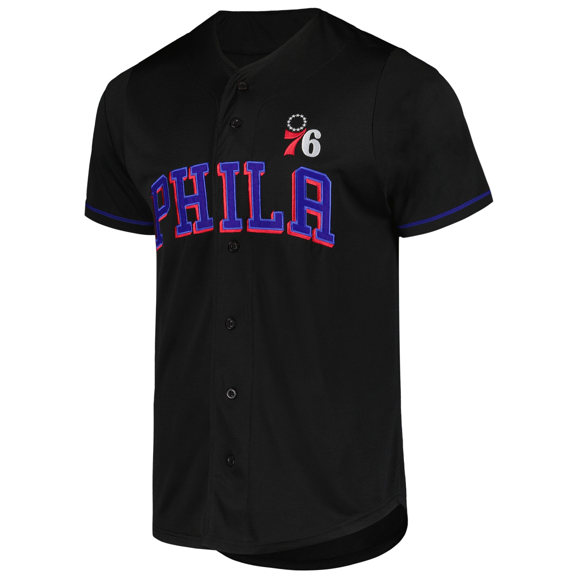 Alternative view of Philadelphia 76ers Fanatics Pop Baseball Jersey - Black