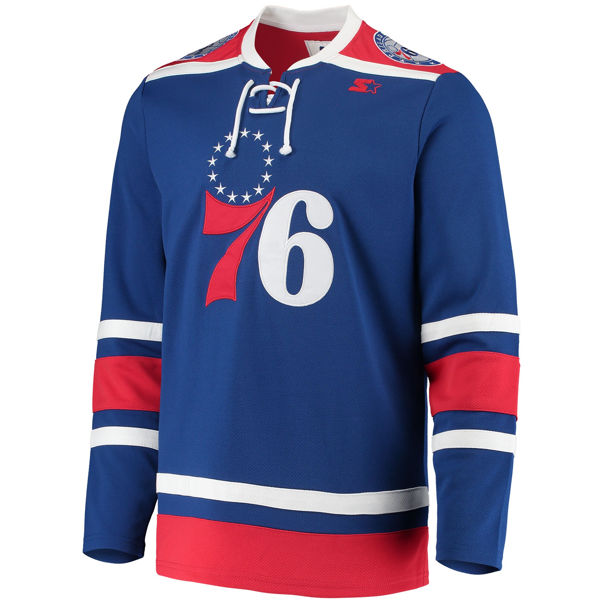 Alternative view of Philadelphia 76ers G-iii Sports By Carl Banks Pointman Hockey Fashion Jersey – Royal