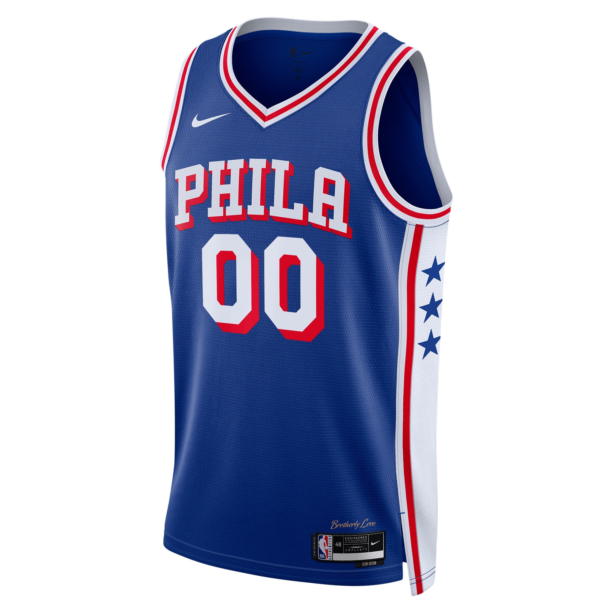 Alternative view of Philadelphia 76ers Icon Swingman Jersey - Custom - Youth - JS477 
