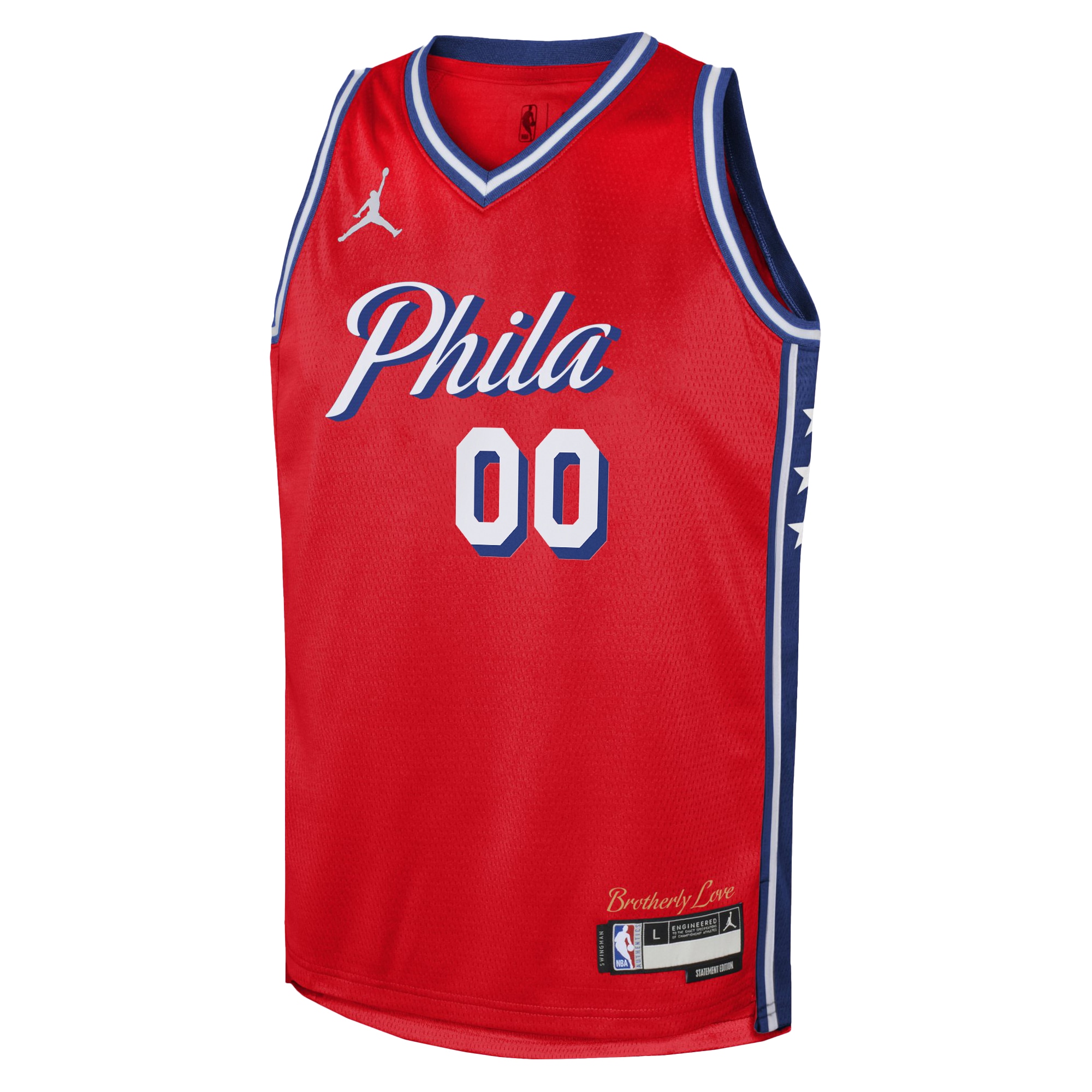 Alternative view of Philadelphia 76ers Jordan Statement Edition Swingman Jersey - Custom - Youth - JS656 