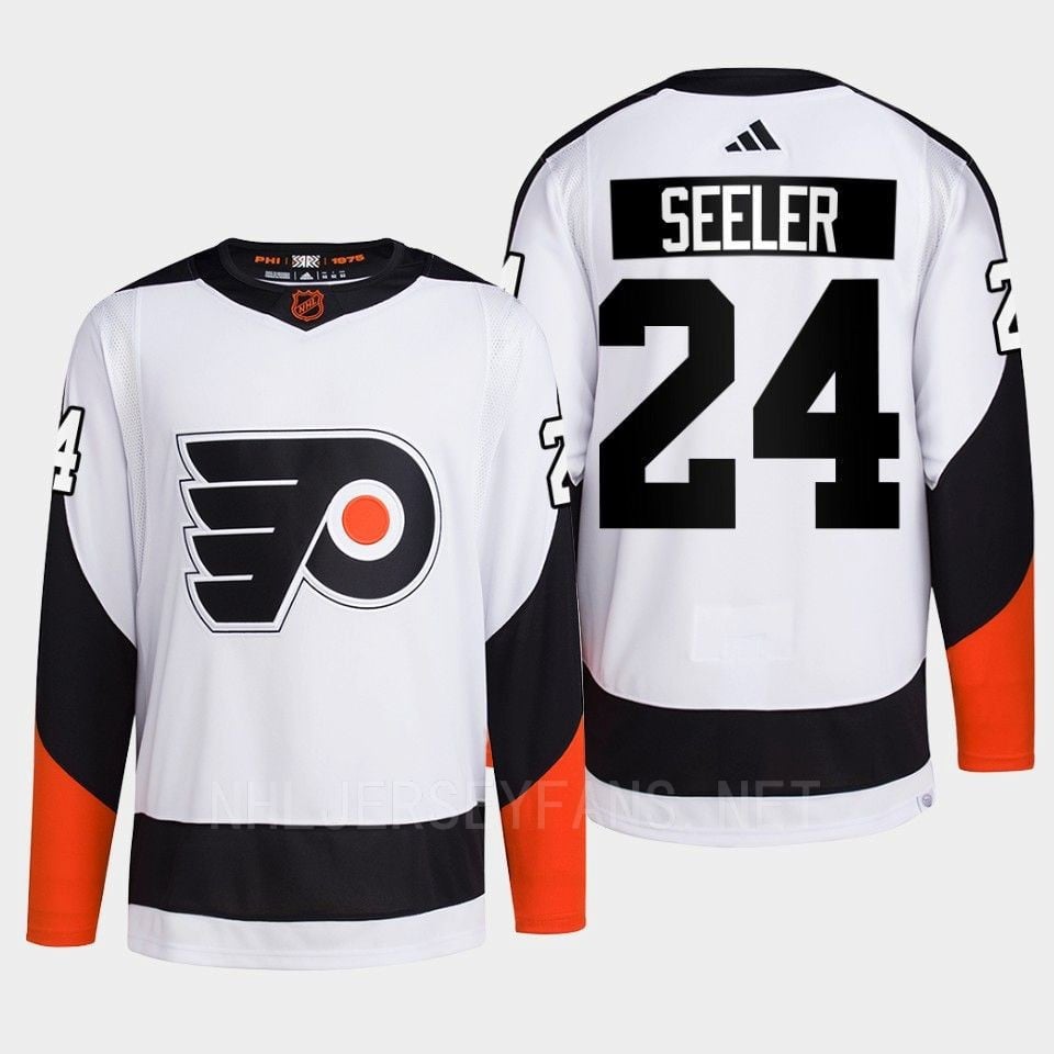 Philadelphia Flyers 2022 Reverse Retro 2.0 Nick Seeler 24 White Primegreen Jersey Men's - JS844 