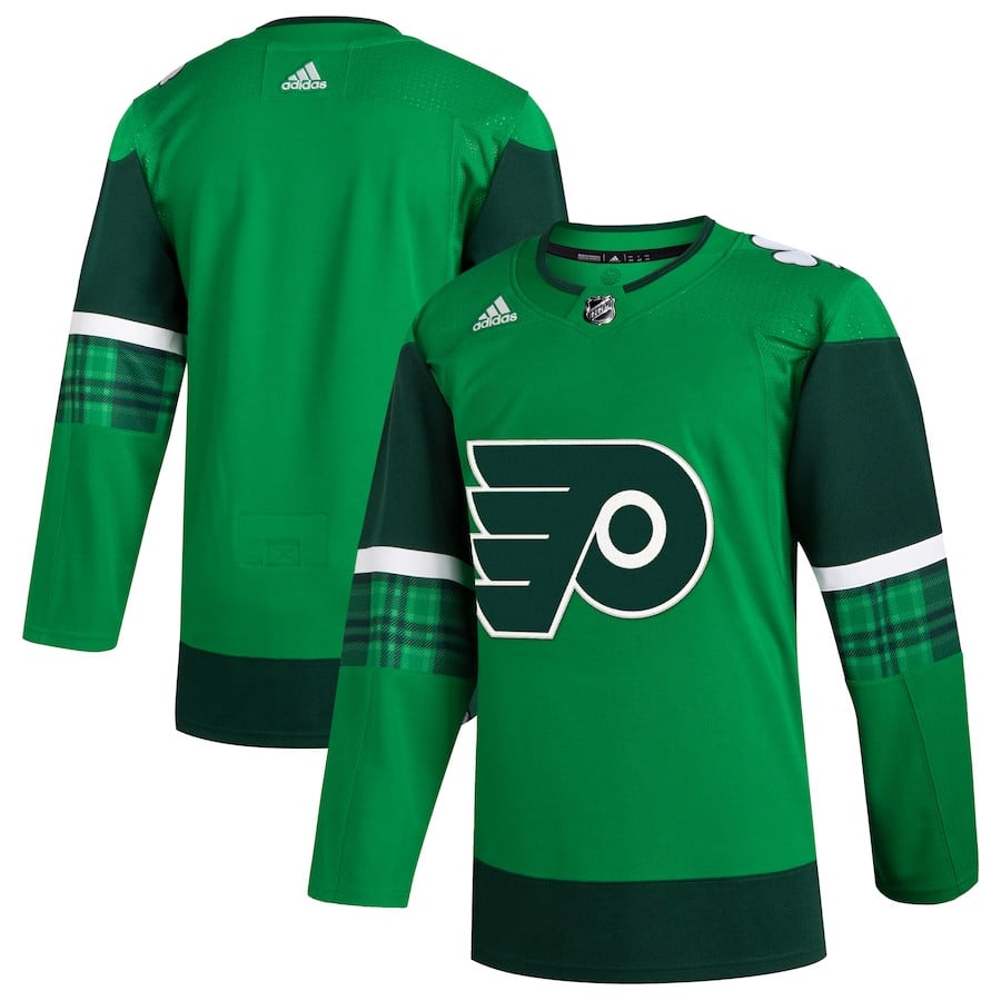 Philadelphia Flyers 2023 St. Patrick's Day Primegreen Men Jersey - Kelly Green - JS682 