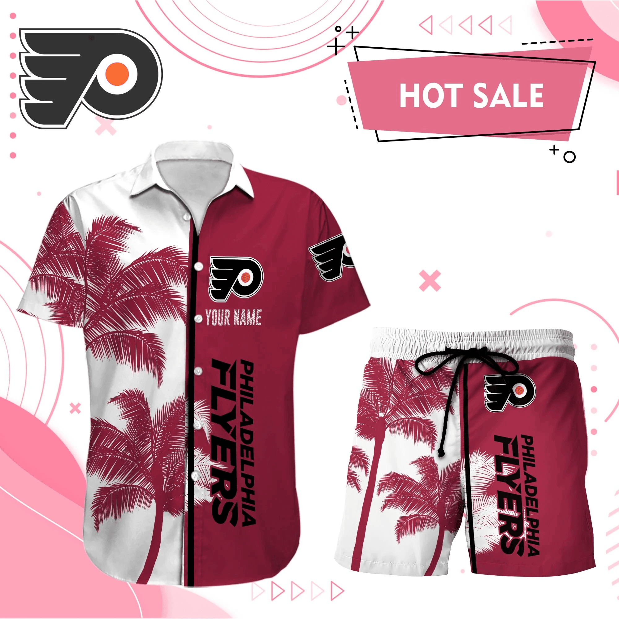 Philadelphia Flyers Hawaiian Shirt And Set - Customized - JS830 