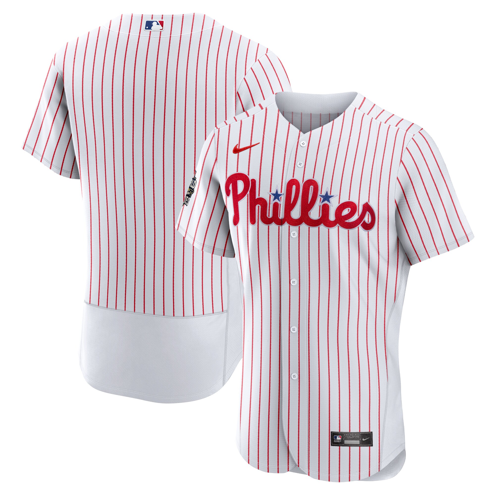 Alternative view of Philadelphia Phillies 2022 World Series Home Authentic Blank Jersey - White