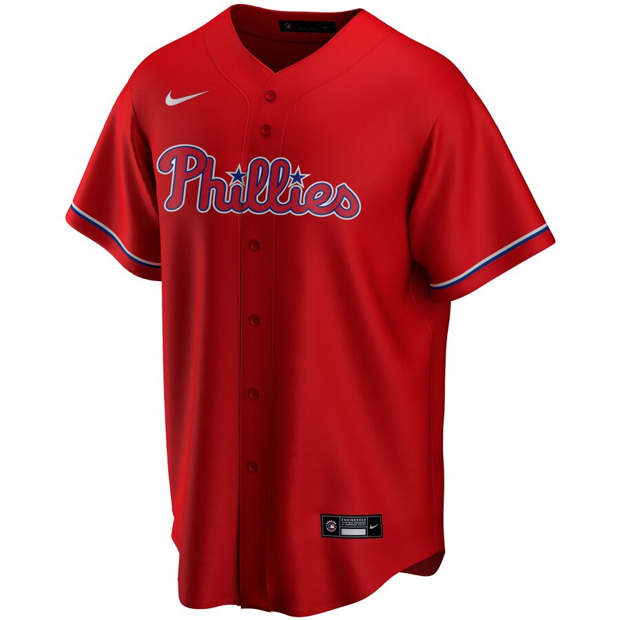 Alternative view of Philadelphia Phillies Alternate 2020 Replica Team Jersey ÃƒÂ¢Ã¢â€šÂ¬Ã¢â‚¬Å“ Red