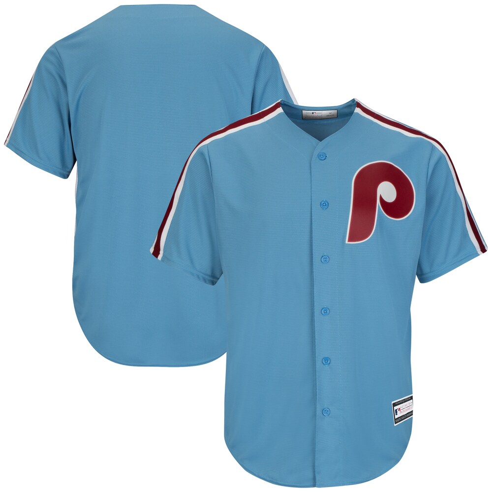 Philadelphia Phillies Big & Tall Cooperstown Collection Team Jerseyy - Light Blue