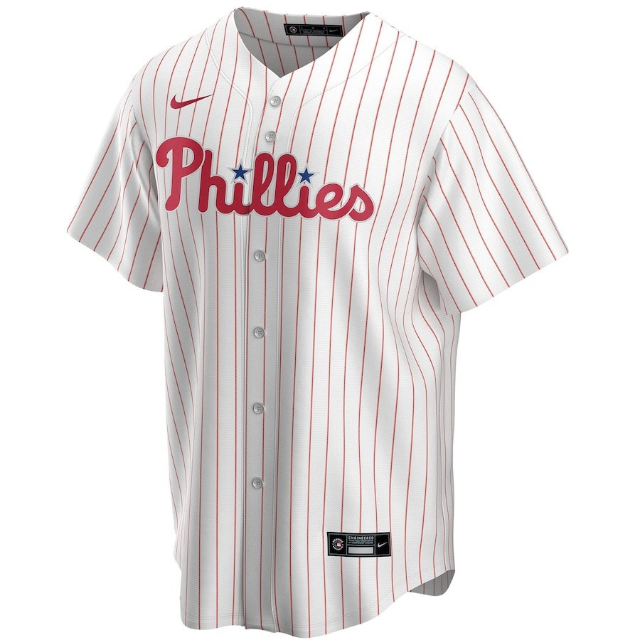 Alternative view of Philadelphia Phillies Home Custom Men Jersey - White 