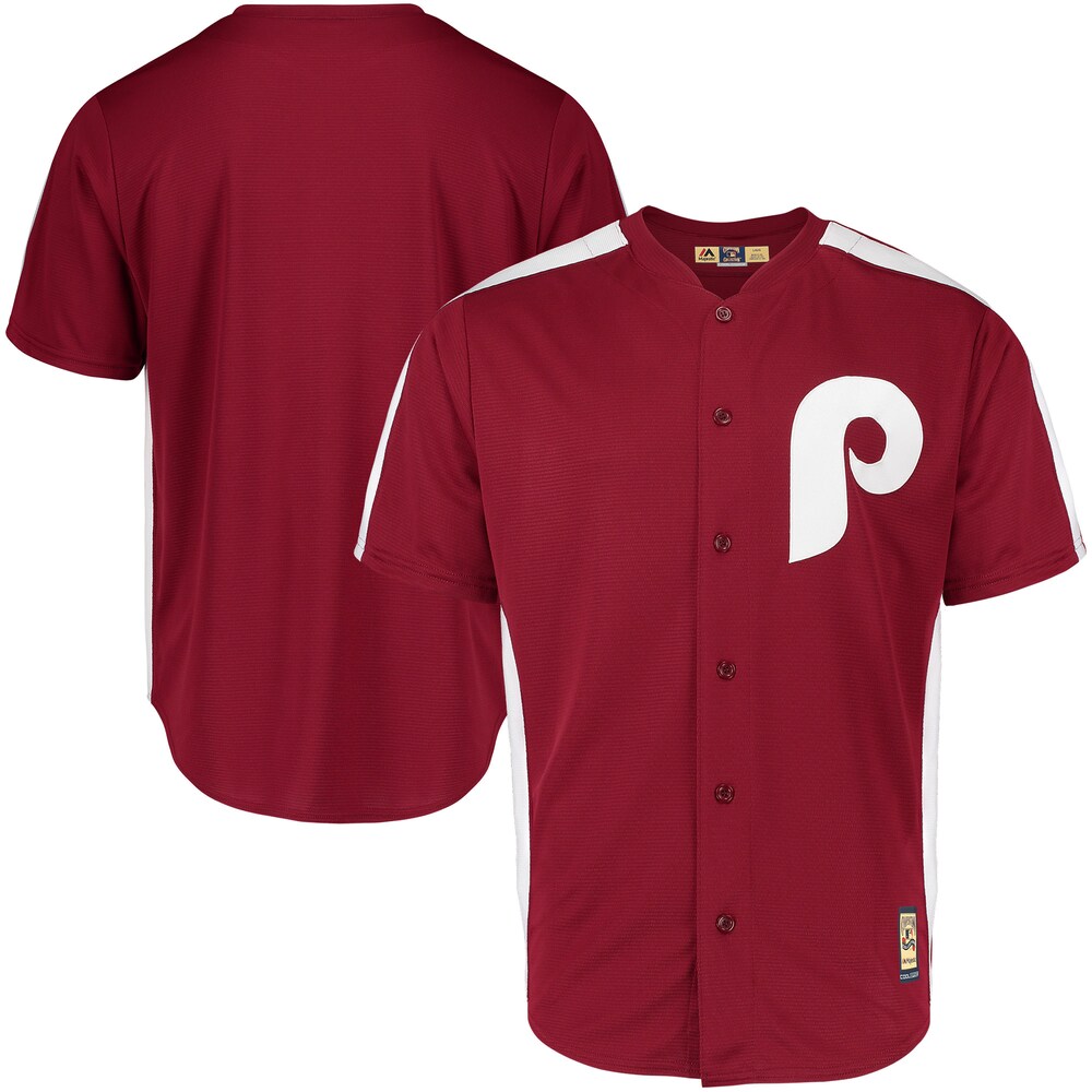 Philadelphia Phillies Majestic 1979 Saturday Night Special Cool Base Cooperstown Team Jersey - Maroon