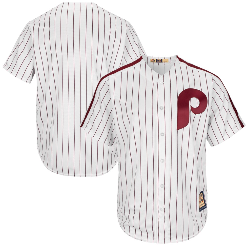 Philadelphia Phillies Majestic Cooperstown Cool Base Team Jersey - White/red