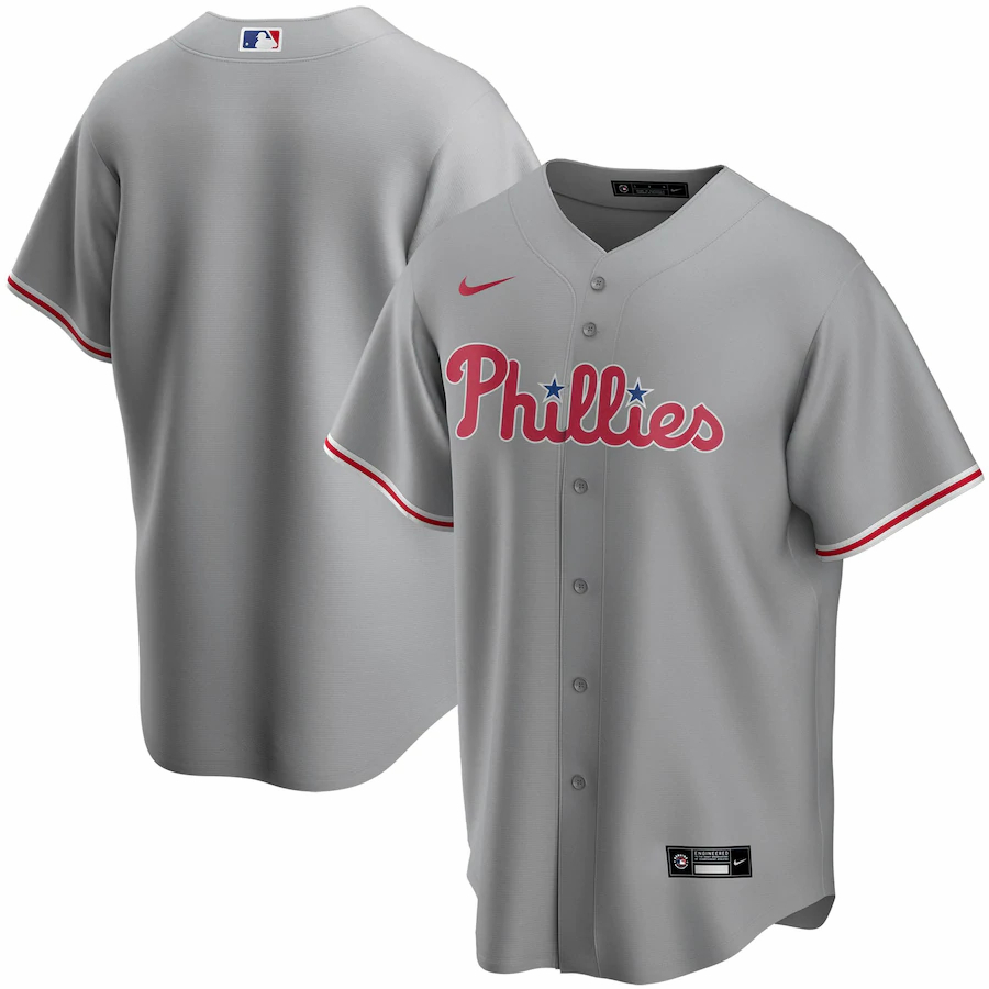 Philadelphia Phillies Road 2020 Replica Team Jersey ÃƒÂ¢Ã¢â€šÂ¬Ã¢â‚¬Å“ Gray