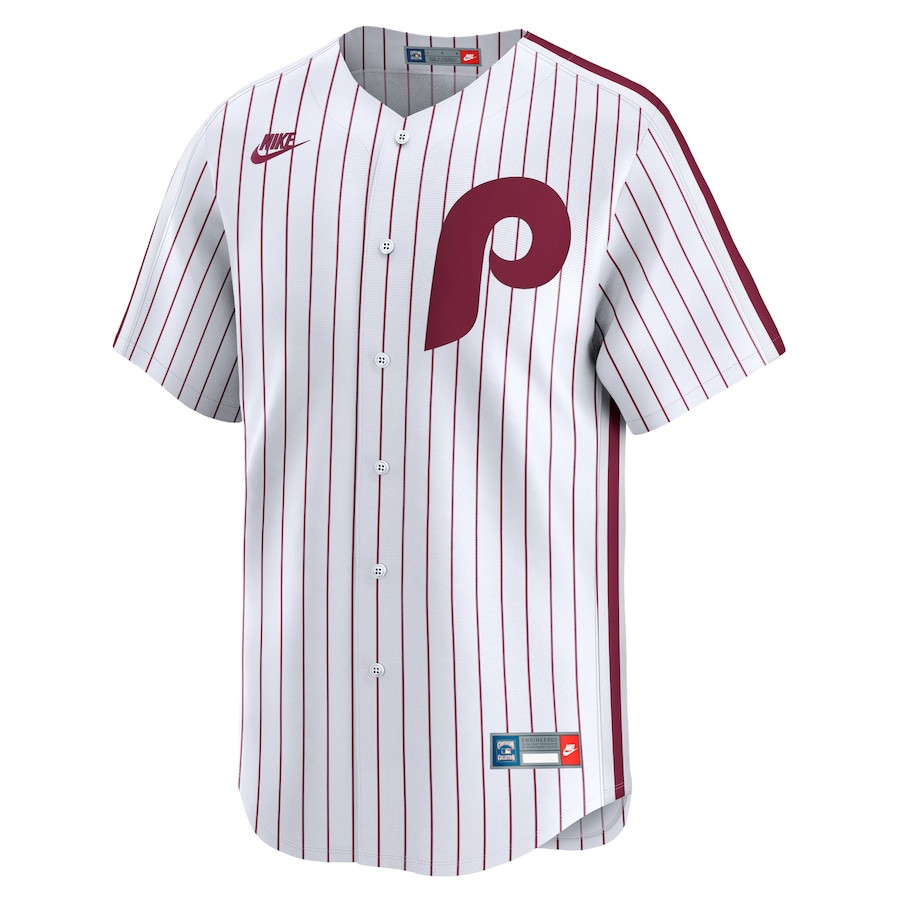 Alternative view of Philadelphia Phillies Throwback Cooperstown Collection Limited Men Jersey - White 