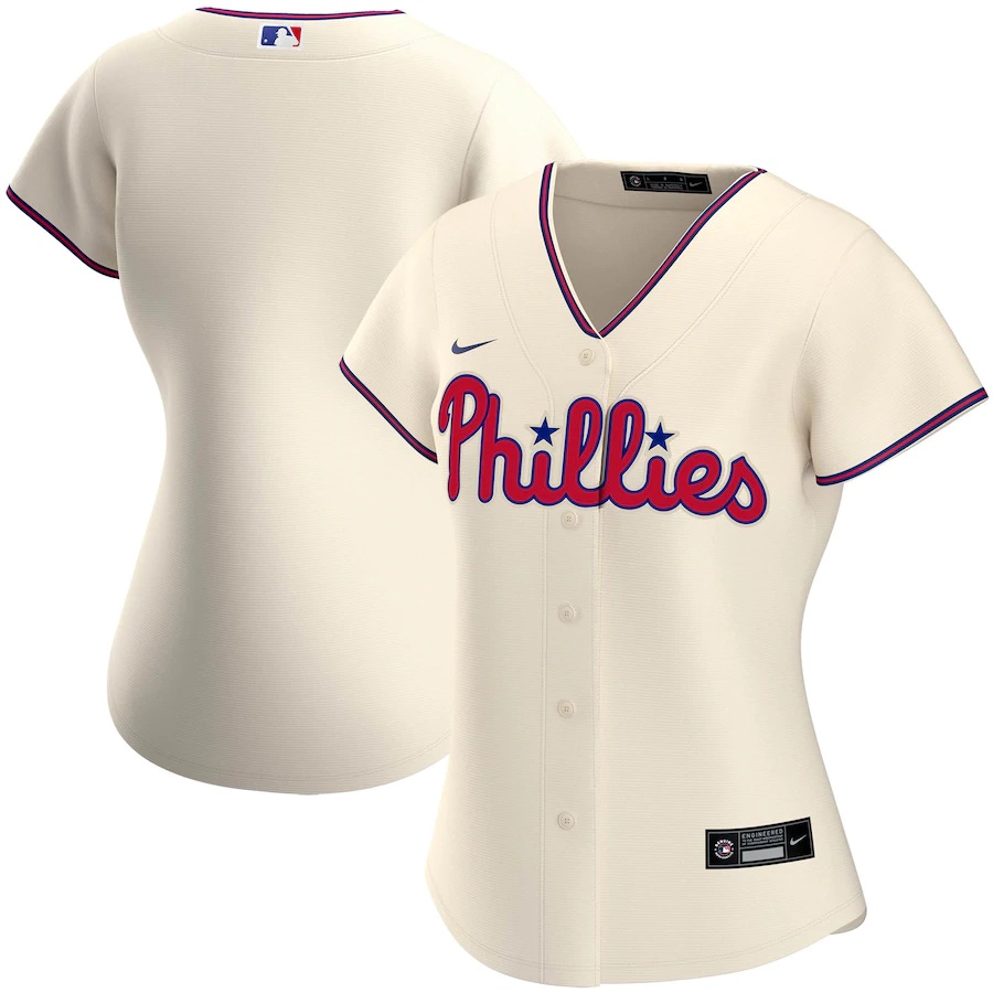 Philadelphia Phillies Women's Alternate 2020 Replica Team Jersey ÃƒÂ¢Ã¢â€šÂ¬Ã¢â‚¬Å“ Cream