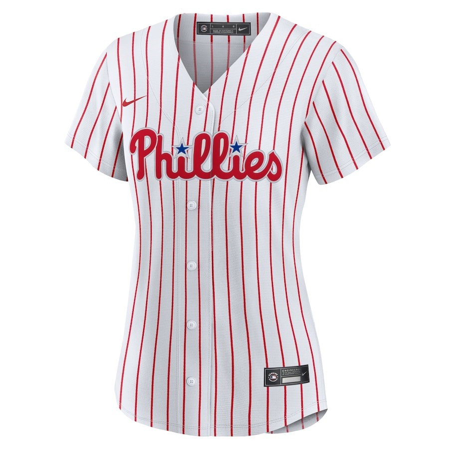 Alternative view of Philadelphia Phillies Women's Home Team Jersey - White 