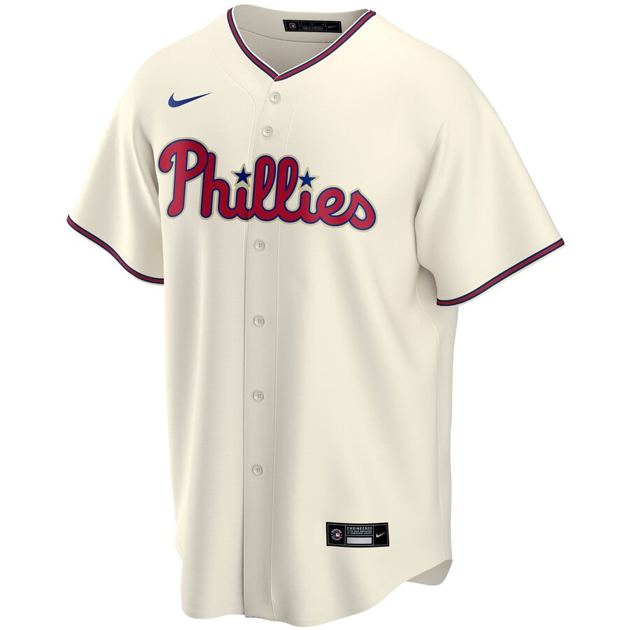 Alternative view of Philadelphia Phillies Youth Alternate 2020 Replica Team Jersey - Cream