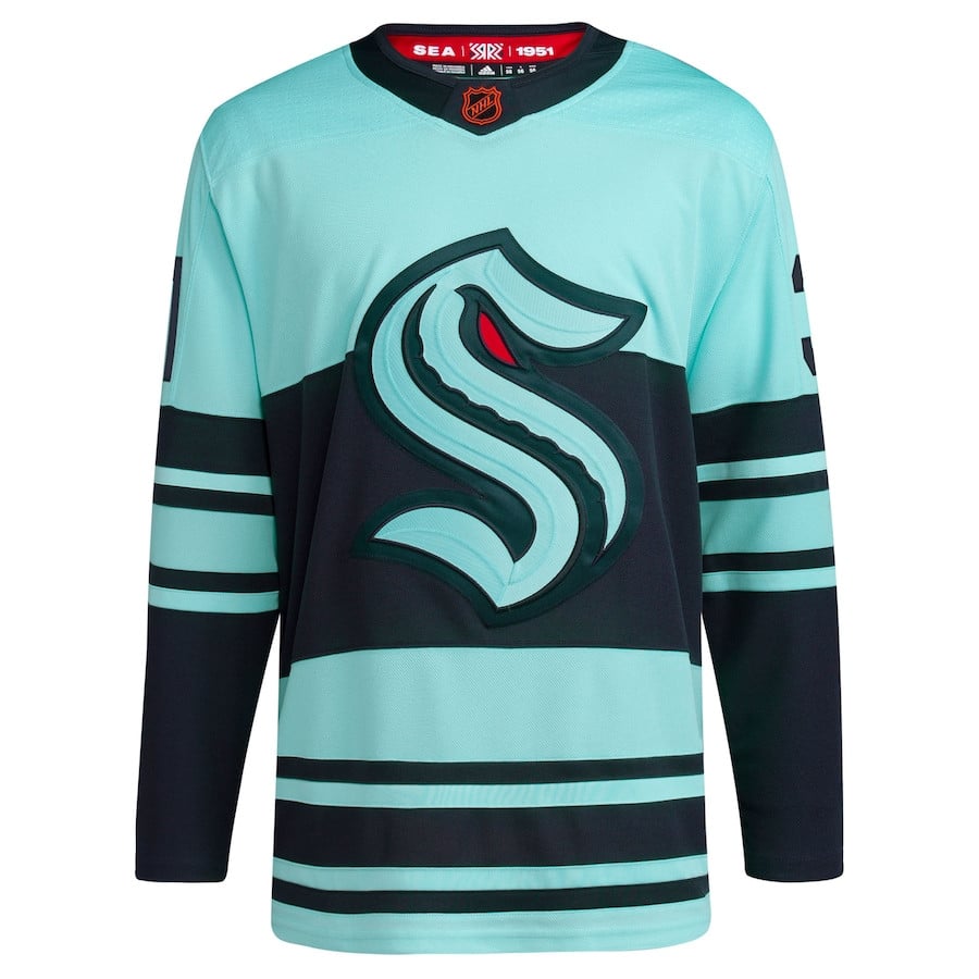 Alternative view of Philipp Grubauer 31 Seattle Kraken Reverse Retro 2.0 Men Jersey - Teal - JS784 