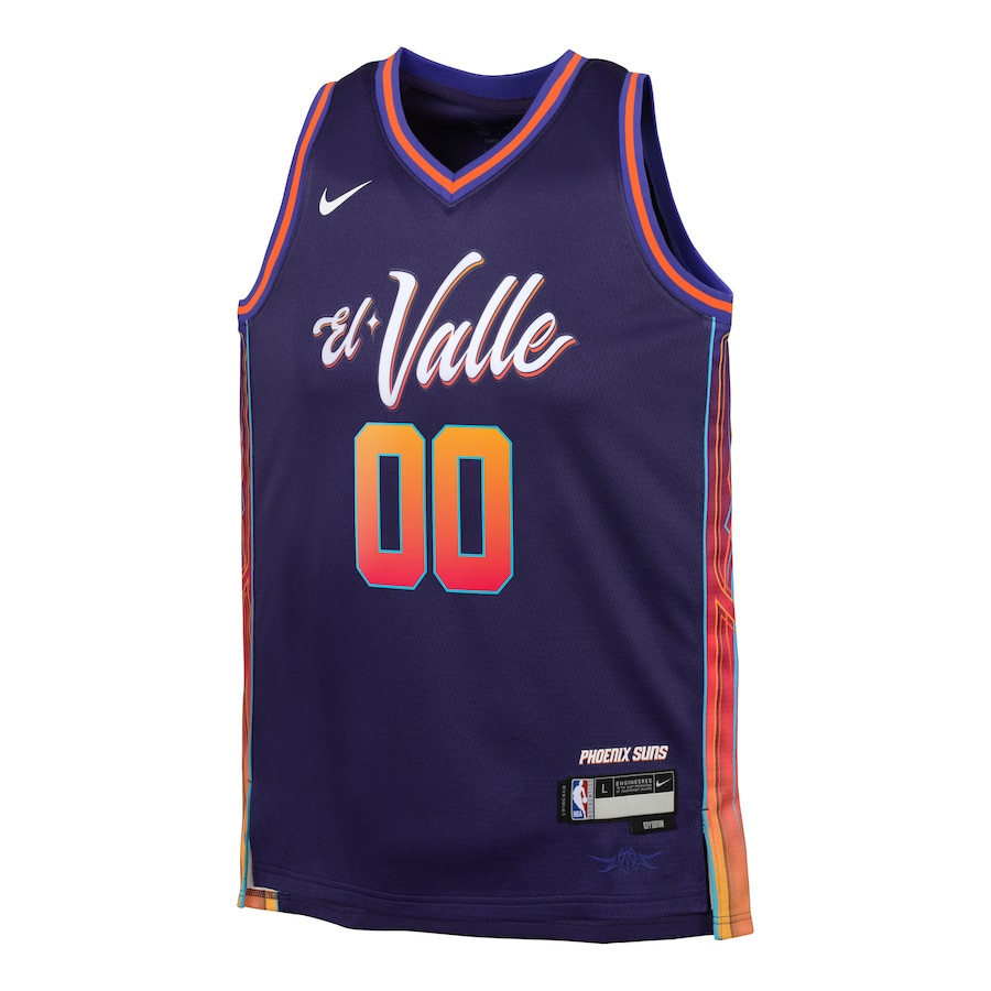 Alternative view of Phoenix Suns 2023/24 City Edition Swingman Custom YOUTH Jersey - Purple - JS276 