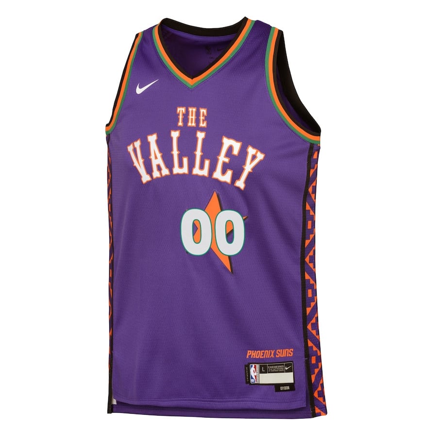 Alternative view of Phoenix Suns 2024/25 Swingman Custom YOUTH Jersey - City Edition - Purple - JS817 