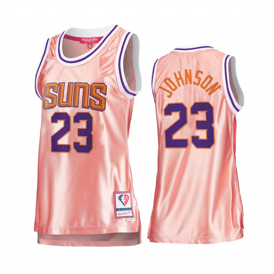 Phoenix Suns Cameron Johnson 23 Rose Gold Pink 75th Anniversary Women's Jersey - JS424 