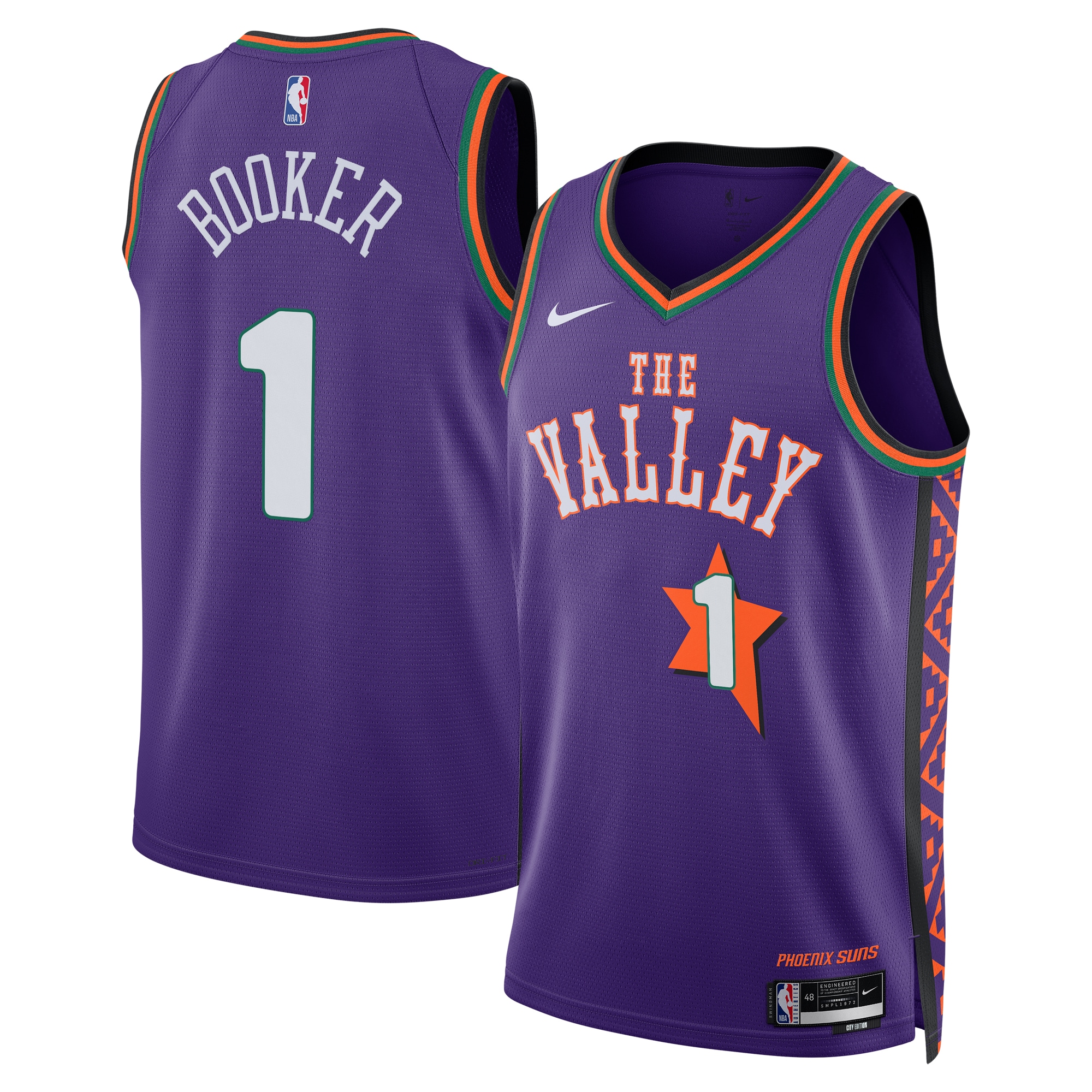 Phoenix Suns City Edition Swingman Jersey 2024 - Purple - Devin Booker - Unisex - JS510 