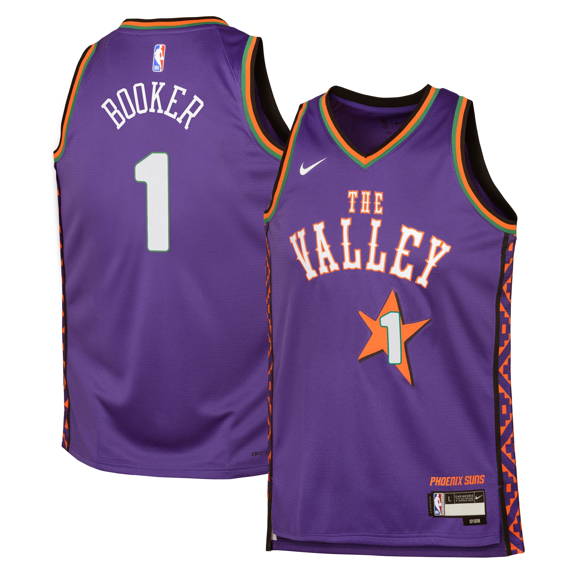 Phoenix Suns City Edition Swingman Jersey 2024 - Purple - Devin Booker - Youth - JS787 