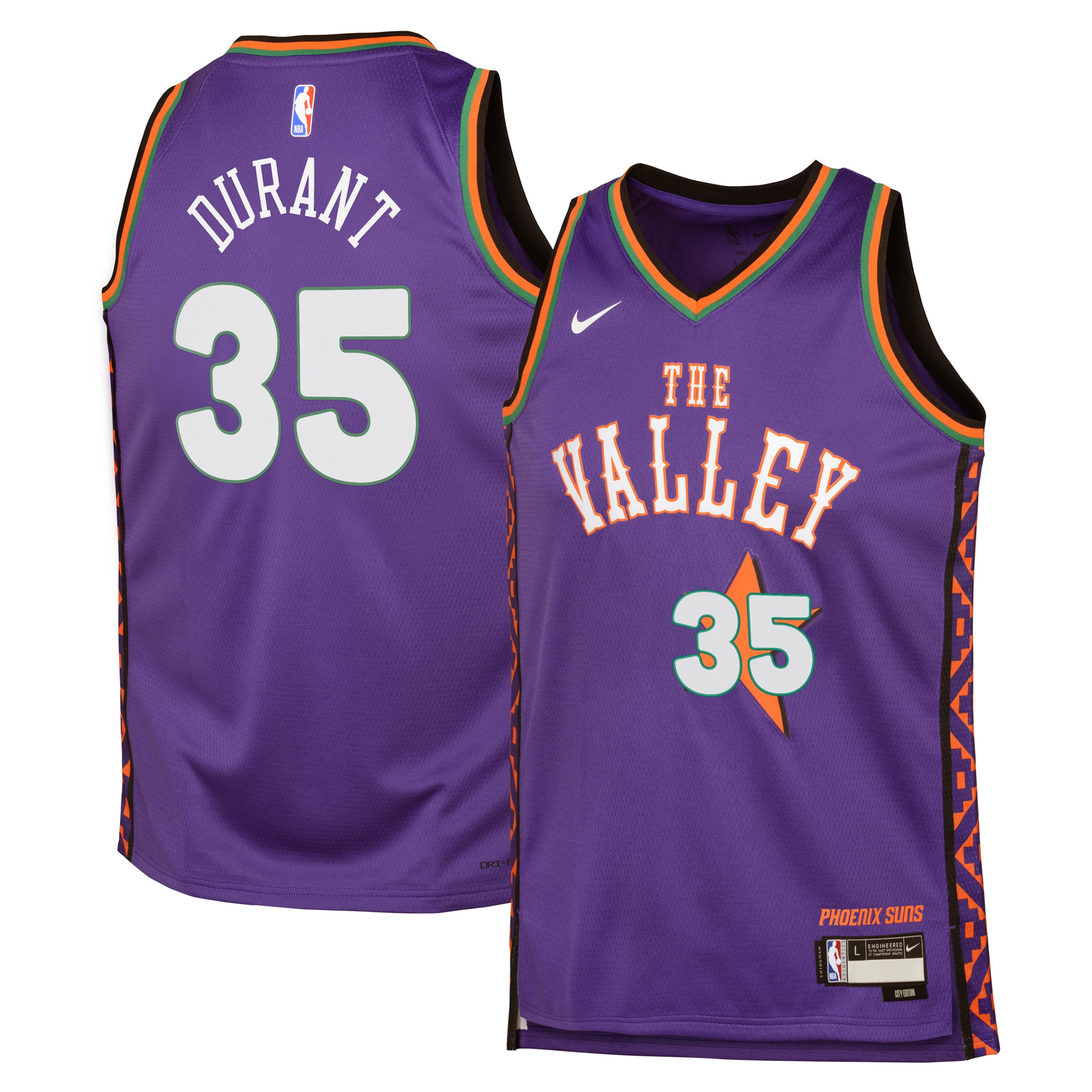 Phoenix Suns City Edition Swingman Jersey 2024 - Purple - Kevin Durant - Youth - JS615 