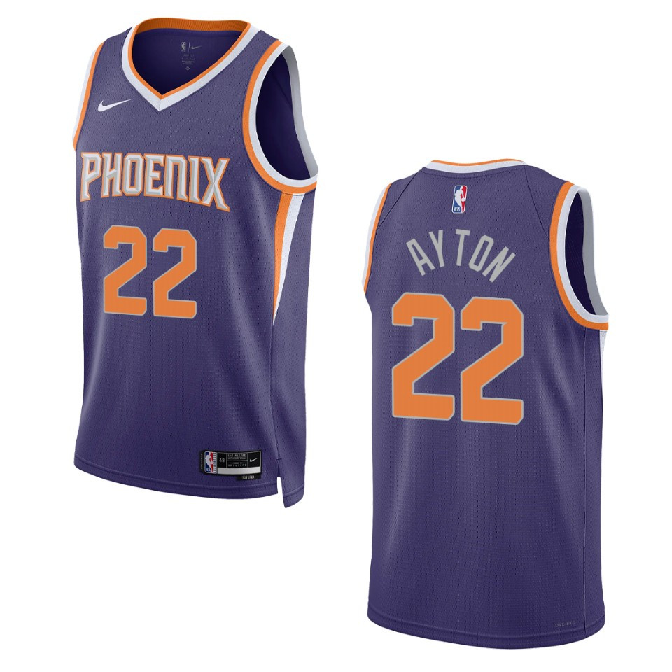 Phoenix Suns Deandre Ayton 2022-23 Icon Edition Purple Swingman Jersey