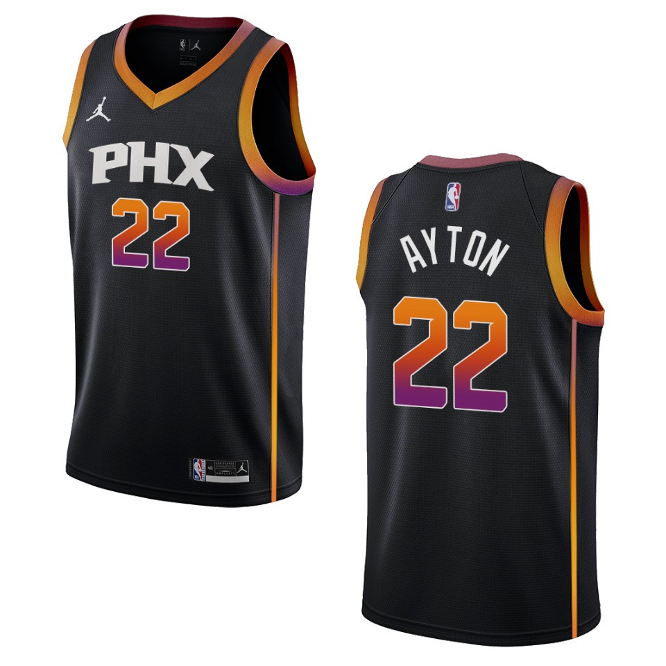 Phoenix Suns Deandre Ayton 2022-23 Statement Edition Black Swingman Jersey