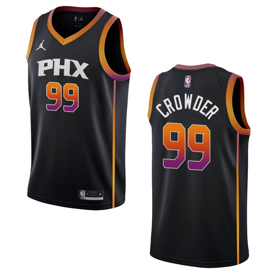 Phoenix Suns Jae Crowder 2022-23 Statement Edition Black Swingman Jersey