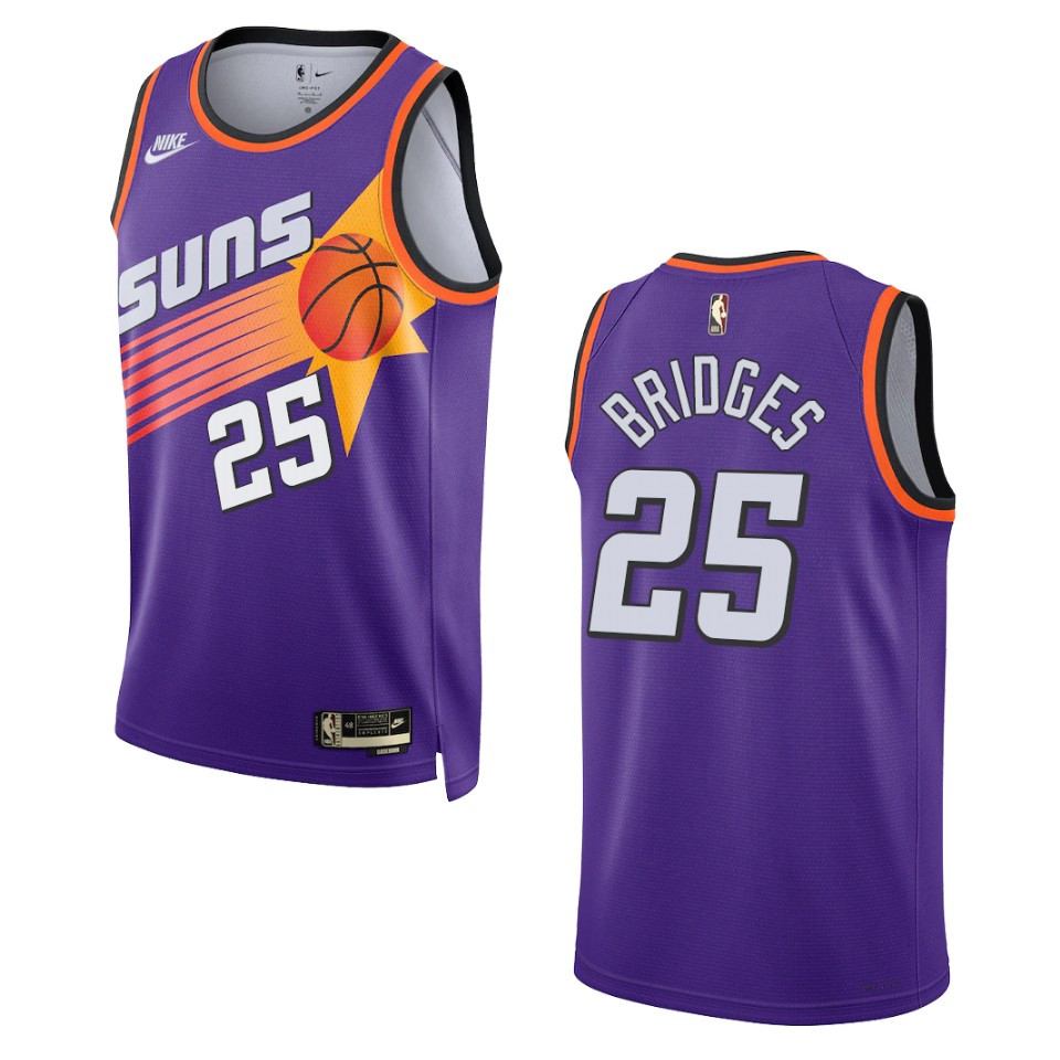 Phoenix Suns Mikal Bridges Purple Swingman 2022-23 Classic Edition Jersey