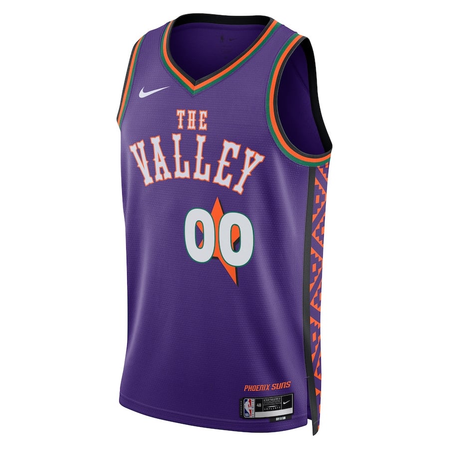 Alternative view of Phoenix Suns Unisex 2024/25 Custom Swingman Jersey - City Edition - Purple - JS623 