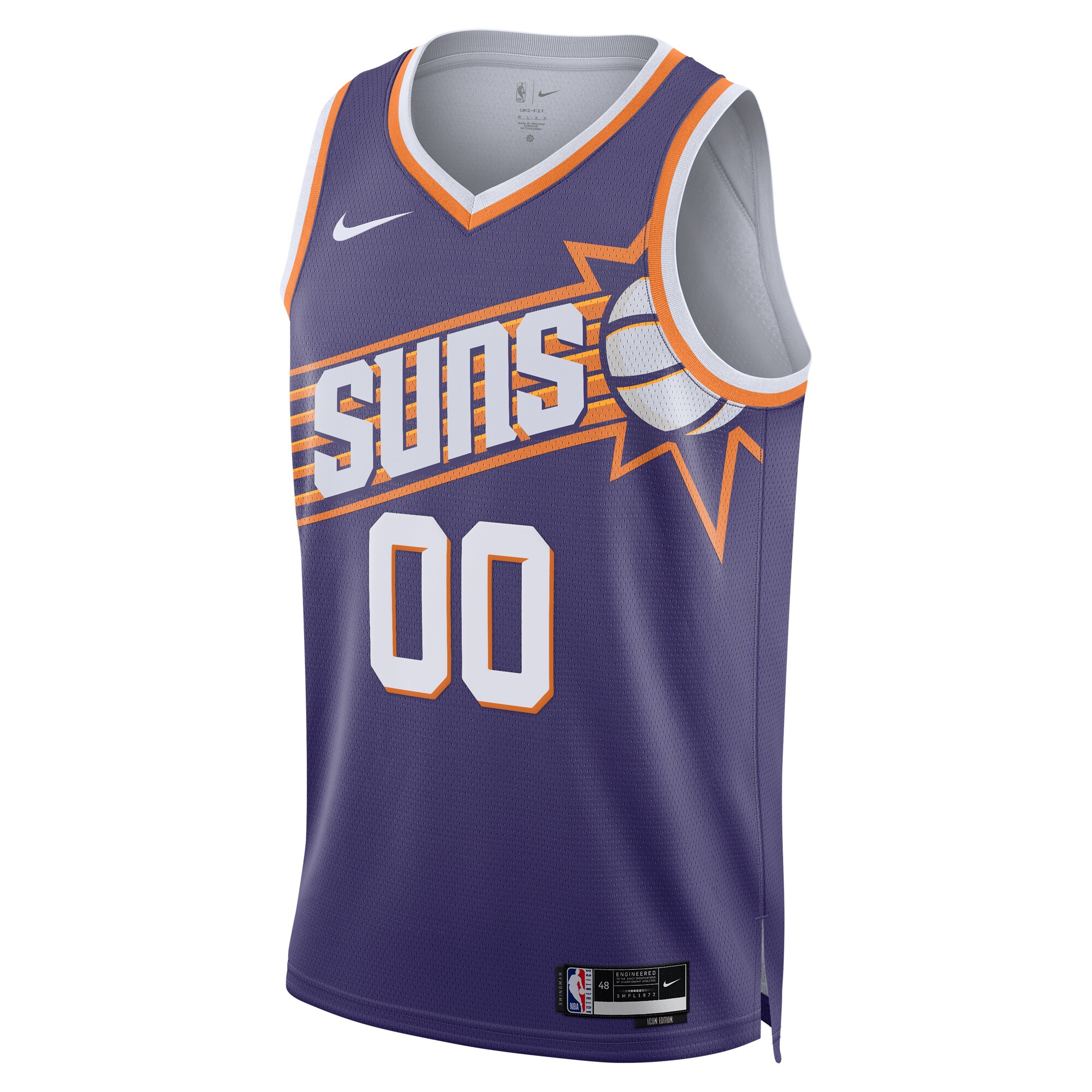 Alternative view of Phoenix Suns Unisex Swingman Custom Jersey - Purple - Icon Edition