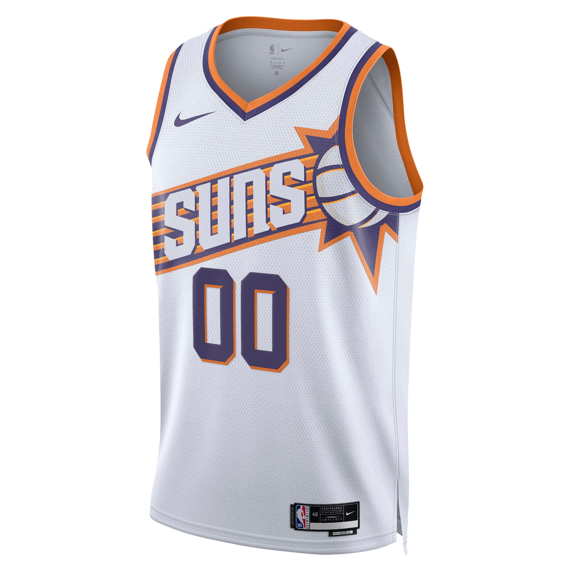 Alternative view of Phoenix Suns Unisex Swingman Custom Jersey - White - Association Edition